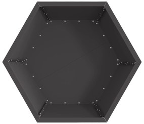 vidaXL Εστία Φωτιάς Έξιγωνη Μαύρη 75x75x28 εκ Ατσάλι