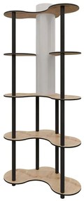 Φωτιστικό Δαπέδου Με Ραφάκια 666PTR1106 65x35x150cm 1xE27 40W Oak Opviq