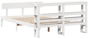 vidaXL Σκελετός Κρεβ. Χωρίς Στρώμα Λευκό 135x190 εκ Μασίφ Πεύκο