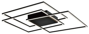 Φωτιστικό Οροφής - Πλαφονιέρα Daniel 4263400 75x7cm Led 3950Lm 79W 3000K Black Viokef Steel,Aluminum