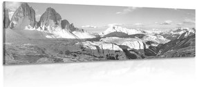 Εικόνα όμορφη θέα από τα βουνά σε μαύρο & άσπρο - 120x40