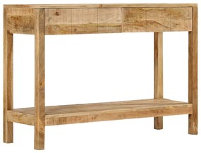 vidaXL Τραπέζι Κονσόλα με 2 Συρτάρια 110x35x75 εκ. Μασίφ Ξύλο Μάνγκο