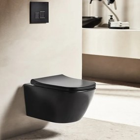 Tema Fresh 5610 Black Matt Rimless - Κρεμαστή Λεκάνη