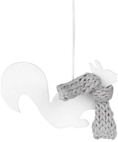Στολίδι Χριστουγεννιάτικο Winter Forest Squirell LBTRD0090206 8,5x5cm White-Grey Raeder