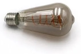 Διακοσμητική Led Λάμπα COG Spiral Αχλάδι Smoky Ε27 6W Ντιμαριζ. Θερμό 13-27196009 Lumen-13-27196009-Γκρι 13-27196009