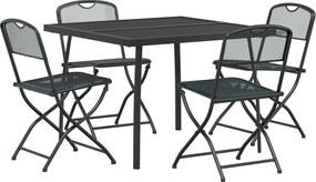 vidaXL Σετ Εξωτερικών Επίπλων 5 pcs Ανθρακί Σίδηρος και Χάλυβας