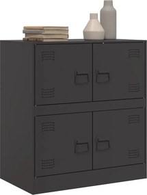 vidaXL Ντουλάπι Μαύρο 67 x 39 x 73 εκ. από Ατσάλι