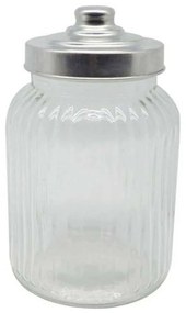 Βάζο Αποθήκευσης 817566 900ml Inox-Clear Ankor Metal, Glass