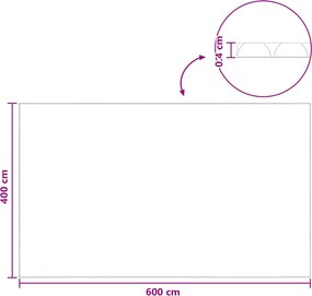 vidaXL Ηλιακή Κάλυψη Πισίνας Βαρέως Τύπου 600 x 400 cm 200 μm PE Μπλε
