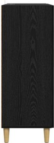 vidaXL Πλαϊνό γραφείο Μαύρη Οξυά 70 x 34 x 90 εκ. Επεξεργασμένο ξύλο