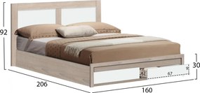 ΚΡΕΒΑΤΙ CAPRI HM312.06 ΜΕ 2 ΣΥΡΤΑΡΙΑ SONAMA ΛΕΥΚΟ ΓΙΑ ΣΤΡΩΜΑ 150x200 εκ.