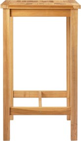 vidaXL Τραπέζι μπαρ Φυσικό 60 x 60 x 105 cm Στερεό Τίκ