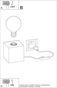 Sollux Λαμπτήρας γραφείου Ariz 1,ξύλο,1xE27/60w