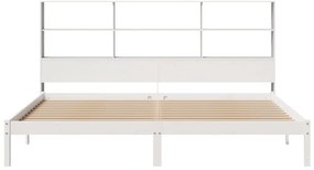vidaXL Κρεβάτι Βιβλιοθήκη Χωρίς Στρώμα 180x200 εκ Μασίφ Ξύλο Πεύκου