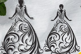 Intra απο ξύλο plywood 3mm-4mm πάχος - Ζευγάρι Γάμος , Γυναίκα με φόρεμα Δίασταση 30x20 cm INTRAFABR-12793302