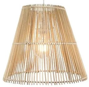 Κρεμαστό Φωτιστικό Οροφής E27 Rattan Φυσικό 124-01316-04 Luma Lighting-124-01316-04-Μπεζ 124-01316-04