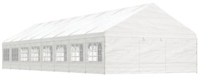 vidaXL Κιόσκι με Τέντα Λευκό 17,84 x 5,88 x 3,75 μ. από Πολυαιθυλένιο