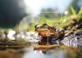 Intra Συλλεκτικό Ξύλινο Παζλ Plywood 4mm - Μικρός βάτραχος στο νερό Σε Ξύλινο Κουτί - Διαστάσεις: 10x10 cm – 25 κομμάτια