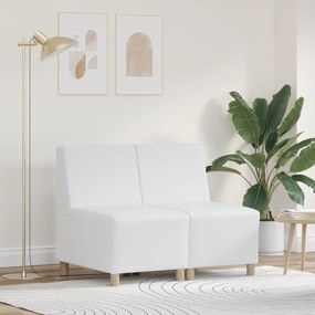 vidaXL Καναπέδες 2 pcs Λευκό 55 x 74 x 82 εκ. Τεχνητό δέρμα