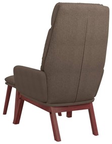 vidaXL Πολυθρόνα Relax Taupe Υφασμάτινη με Σκαμπό