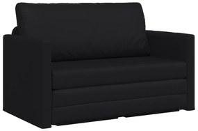 vidaXL Καθιστικός Καναπές Κρεβάτι 2 σε 1 Μαύρος 124x71x78 εκ Ψεύτικο Δέρμα