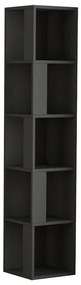 Βιβλιoθήκη στήλη Raphael ανθρακί 31.5x31.5x159εκ 31.5x31.5x159 εκ.