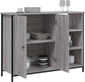 vidaXL Ντουλάπι Γκρι Sonoma 100x33x75 εκ. από Επεξεργασμένο Ξύλο