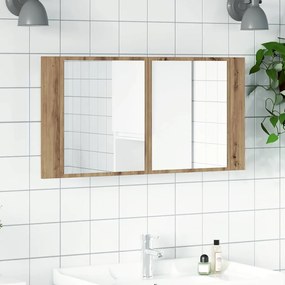 vidaXL Καθρέφτης Ντουλάπι Αρτισιανή Δρυς 90x12x45 εκ. Επεξ. Ξύλο