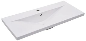 vidaXL Νιπτήρας Ένθετος Λευκός 91 x 39,5 x 18,5 εκ. Κεραμικός