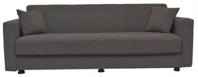 Καναπές Κρεβάτι AMETHYST Τριθέσιος Σκούρο Γκρι 214x78x78cm - 14210135