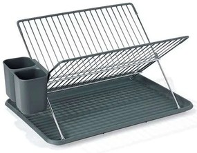 Πιατοθήκη 241757 43X32X24,5cm Grey Funktion Metal, Plastic