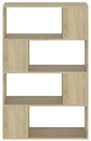 vidaXL Βιβλιοθήκη/Διαχωριστικό Χώρου Sonoma Δρυς 80x24x124,5εκ Μοριοσ.