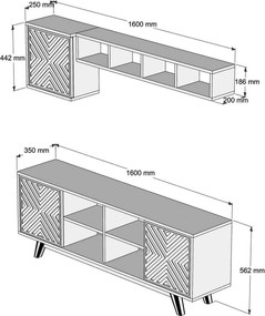 TV Unit Inci - Walnut, Cream Walnut
Cream