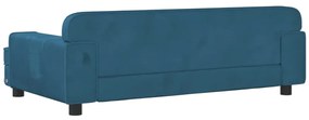 vidaXL Καναπές Παιδικός Μπλε 90 x 53 x 30 εκ. από Βελούδο
