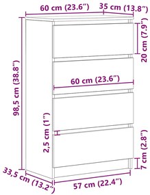 ΜΠΟΥΦΕΣ ΤΕΧΝΙΤΗΣ ΔΡΥΣ 60X35X98,5 ΕΚ ΞΥΛΟ ΜΗΧΑΝΗΣ 861129