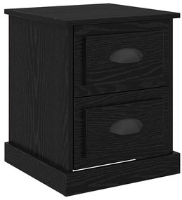vidaXL Κομοδίνο Μαύρη δρυς 39 x 39 x 47.5 εκ Επεξεργασμένο ξύλο