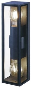 Απλίκα Φωτιστικό Τοίχου 2xE27 15W IP65 Μαύρο E296 Zambelis-E296-Μαύρο E296