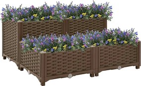 vidaXL Ζαρντινιέρα 80 x 80 x 38 εκ. από Πολυπροπυλένιο