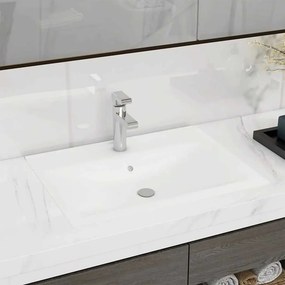 vidaXL Νιπτήρας με Οπή Βρύσης Λευκό Ματ 60 x 46 εκ. Κεραμικός