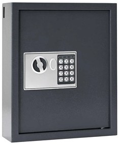 vidaXL Ψηφιακό Ασφαλές με κλειδαριά Γκρι 30 x 10 x 36.5 εκ. Ατσάλι