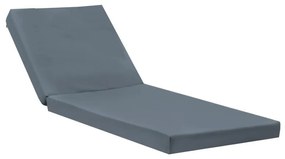 Lounger sunbed Sadie fabric grey 65x185x15cm 65x185x15 εκ.