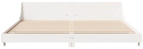 vidaXL Σκελετός Κρεβ. Χωρίς Στρώμα Λευκό 180x200 εκ Μασίφ Πεύκο