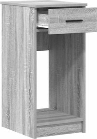 vidaXL Βάση πύργου υπολογιστή με συρτάρι Γκρι Sonoma 35x45x77 εκ.