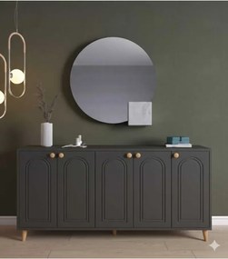 Stewehome μποέμ κονσόλα με mdf πόρτα 180x40x87 cm
