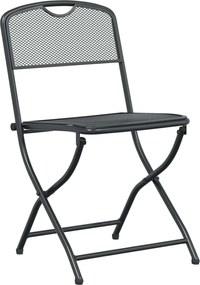 vidaXL Σετ Εξωτερικών Επίπλων 5 pcs Ανθρακί Σίδηρος και Χάλυβας