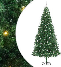 vidaXL Τεχνητό Χριστουγεννιάτικο Δέντρο με 300 LED Πράσινο 300 cm