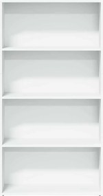 vidaXL Βιβλιοθήκη Λευκή 80x30x152 εκ. από Επεξεργασμένο Ξύλο