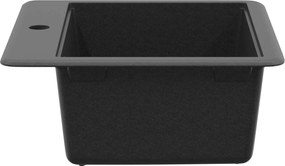 vidaXL Σιντρινο Μαύρο 470 x 440 mm Γρανίτης