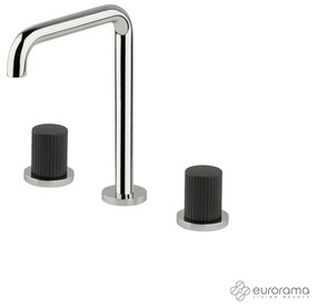 Eurorama OSO Μπαταρία Νιπτήρα Θερμομικτική 3 οπών Chrome
