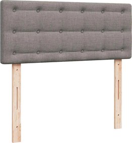 vidaXL Κρεβάτι Boxspring με Στρώμα Taupe 120x190 εκ. Υφασμάτινο